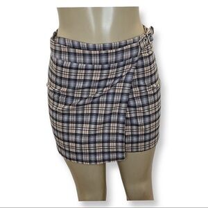 Sky & Sparrow Plaid Mini Skirt
